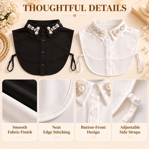 ✨ Jeweled Detachable Collar-Instant Elegance & Effortless Layering