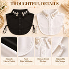 ✨ Jeweled Detachable Collar-Instant Elegance & Effortless Layering