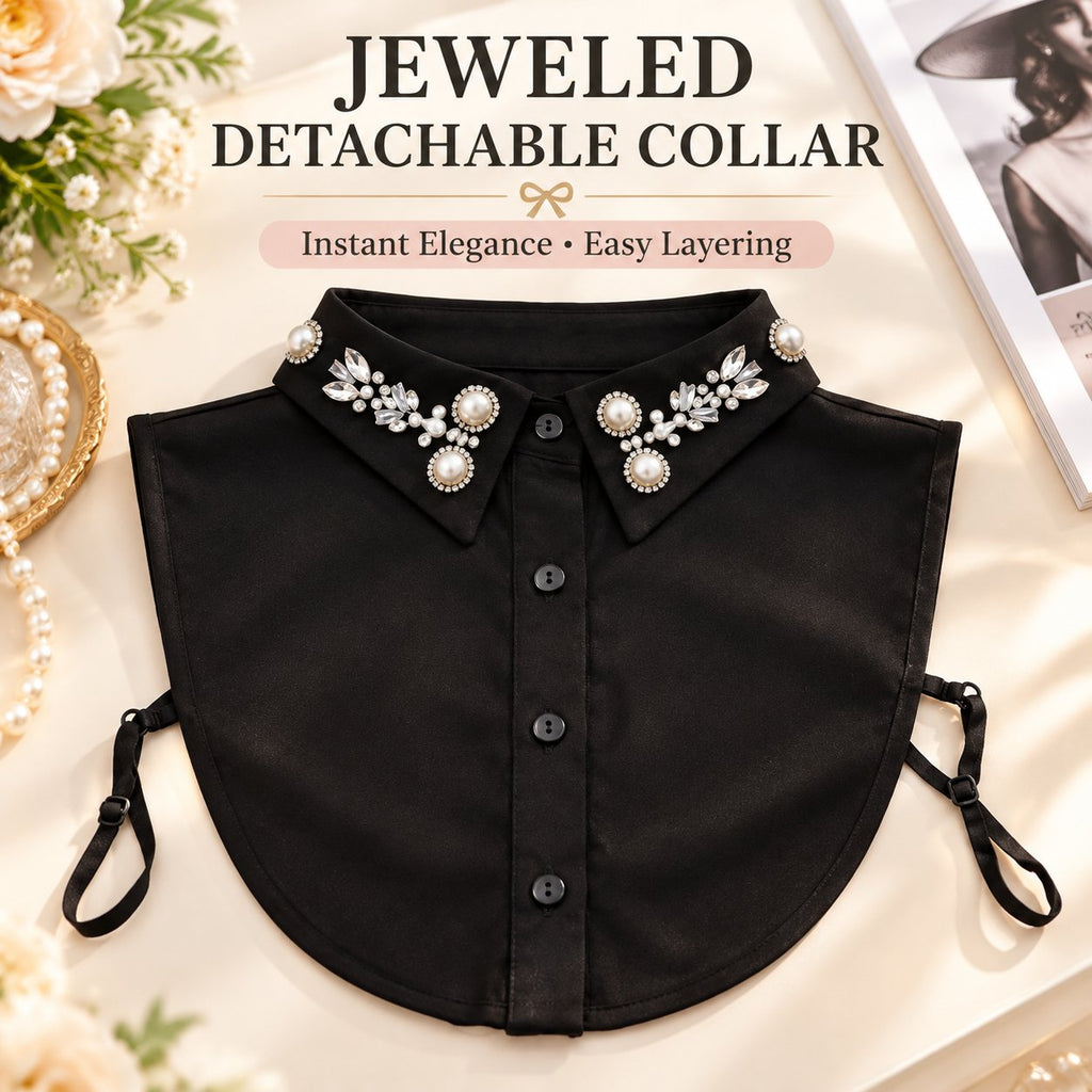 ✨ Jeweled Detachable Collar-Instant Elegance & Effortless Layering