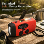 📻 Emergency Solar Hand Crank Radio – AM/FM & NOAA Weather Alerts