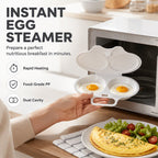 ⏳Time-Limited Special⏰Microwave Egg Poacher – Dual‑cavity, non‑stick & easy clean.🏠