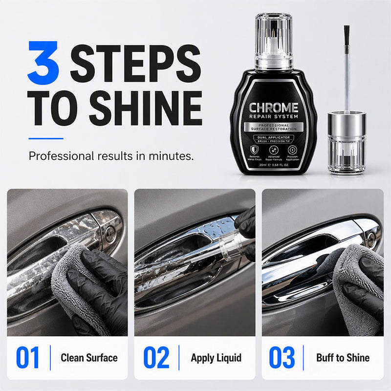 🏆 Last Day Special Price £9.99! 🚗Buy 1 Get 1 Free🎁BOGO Professional Chrome Repair Pen – Anti-corrosion, Easy DIY, Metallic Shine 🛠️