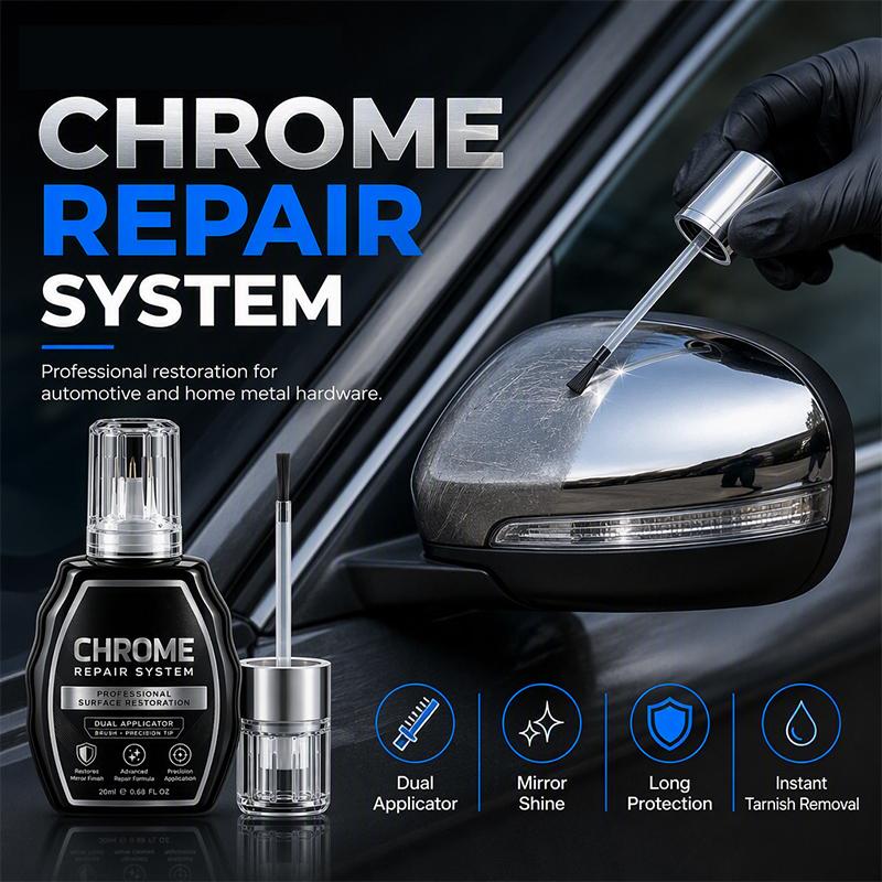 🏆 Last Day Special Price £9.99! 🚗Buy 1 Get 1 Free🎁BOGO Professional Chrome Repair Pen – Anti-corrosion, Easy DIY, Metallic Shine 🛠️