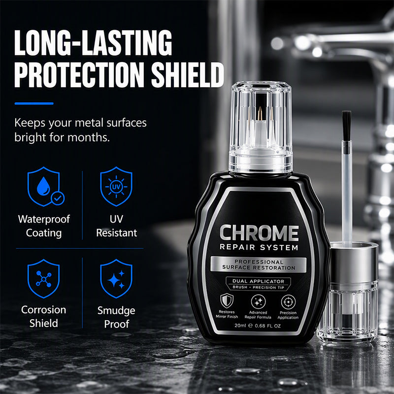 🏆 Last Day Special Price £9.99! 🚗Buy 1 Get 1 Free🎁BOGO Professional Chrome Repair Pen – Anti-corrosion, Easy DIY, Metallic Shine 🛠️
